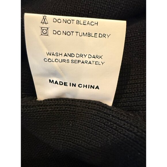 Vintage-Inspired Black Sleeveless Knit Dress With Pearl Buttons & Cream Trim Mid - Picture 8 of 10